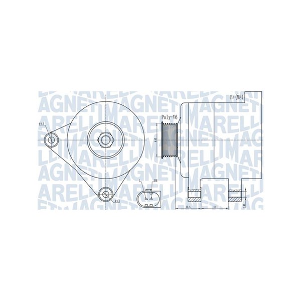 Generator 14V 140A Magneti marelli 063731985010 MAGNETI MARELLI