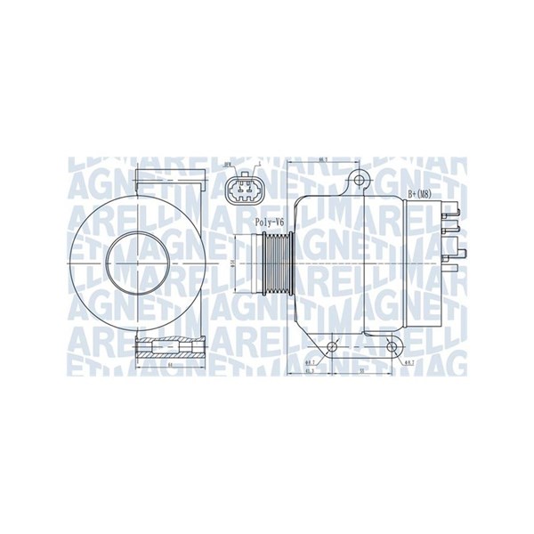 Generator 14V 120A Magneti marelli 063731987010 MAGNETI MARELLI