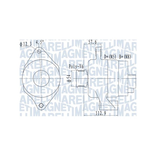 Generator 14V 120A Magneti marelli 063732050010 MAGNETI MARELLI Generator 14V 120A Magneti marelli 063732050010 MAGNETI MARELLI