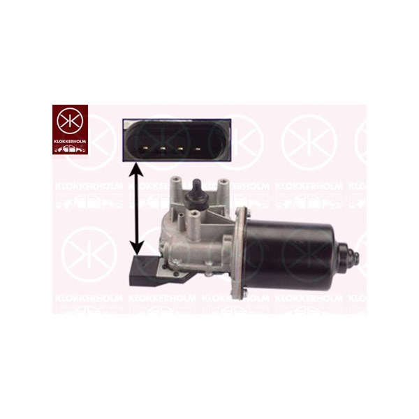 Torkarmotor 12V, Fram Klokkerholm 95063270 KLOKKERHOLM