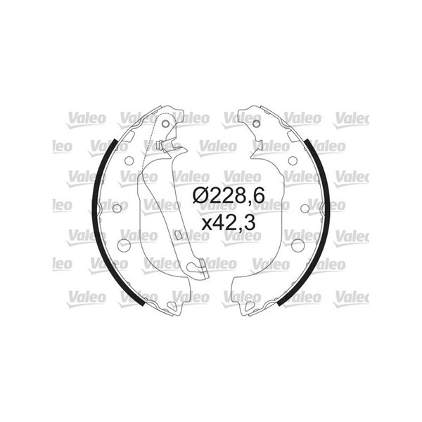 Bromsbackar, sats, Bakaxel Valeo 564207 VALEO