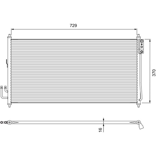 Kondensor, klimatanläggning Valeo 810909 VALEO