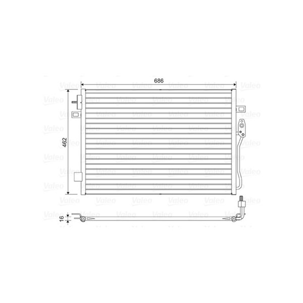Kondensor, klimatanläggning Valeo 814453 VALEO