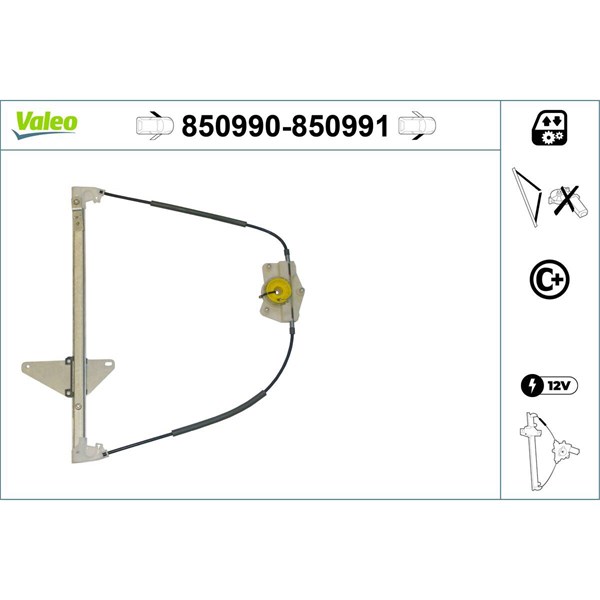 Fönsterhiss, Vänster fram Valeo 850990 VALEO