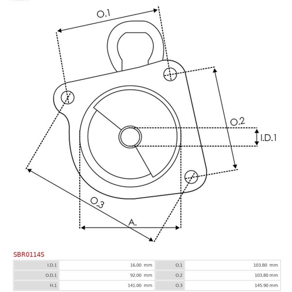 Övre lock, förgasare As-pl SBR0114S AS-PL