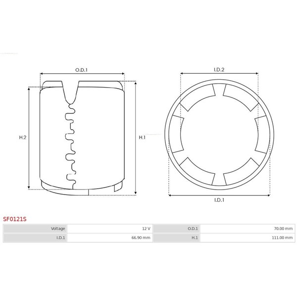 Fältlindning, startmotor 12V As-pl SF0121S AS-PL Fältlindning, startmotor 12V As-pl SF0121S AS-PL