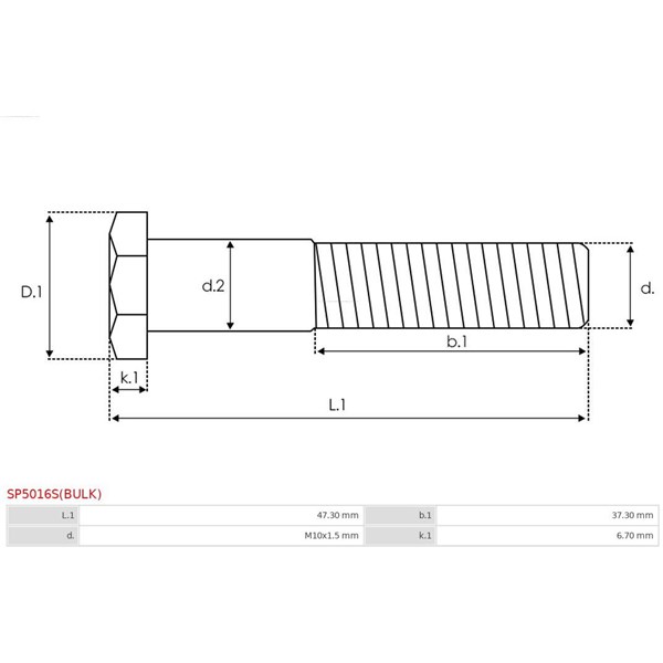 Reparationssats, Startmotor As-pl SP5016S(BULK) AS-PL