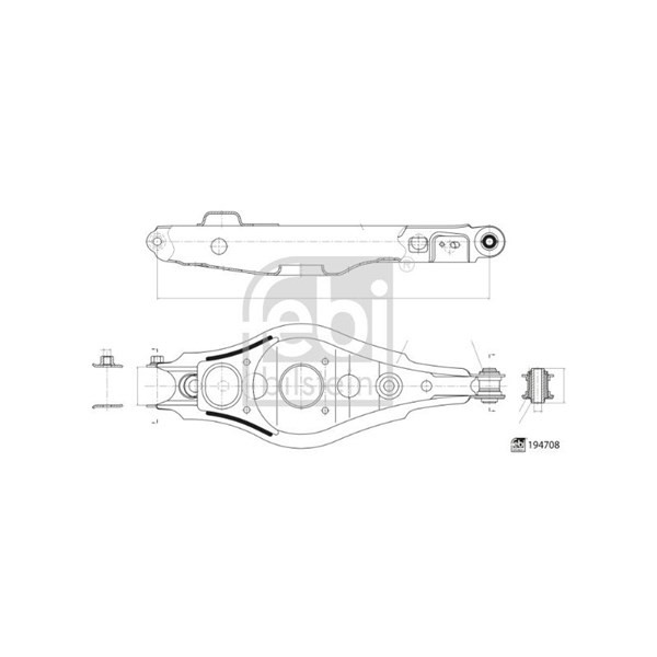 Länkarm, Bak, Bakaxel vänster, Nedre Febi bilstein 194708 FEBI BILSTEIN Länkarm, Bak, Bakaxel vänster, Nedre Febi bilstein 194708 FEBI BILSTEIN