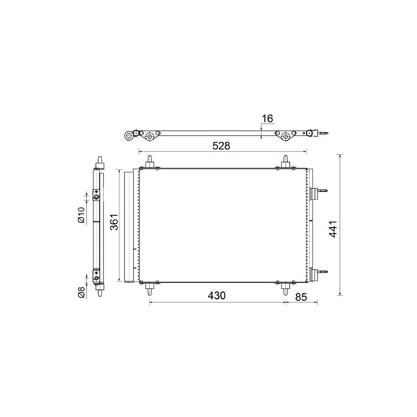 Kondensor, klimatanläggning Mahle AC 554 000S MAHLE