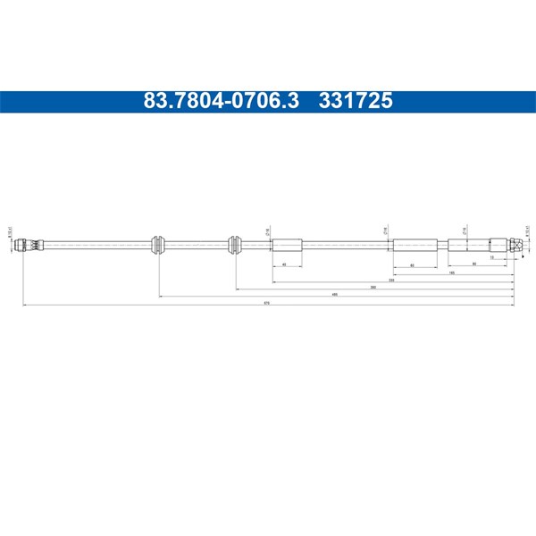 Bromsslang, Framaxel Ate 83.7804-0706.3 ATE