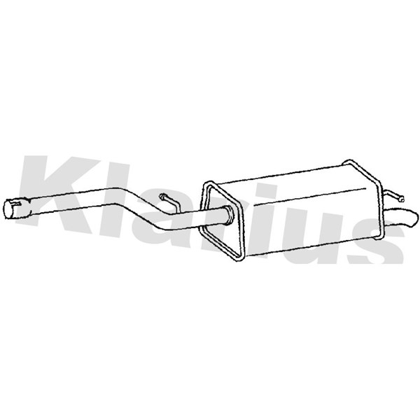 Bakre ljuddämpare, Universal Klarius 240981 Klarius Bakre ljuddämpare, Universal Klarius 240981 Klarius