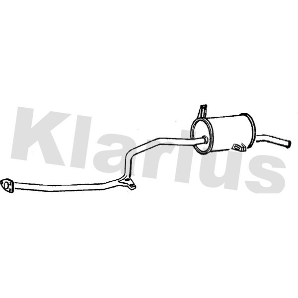 Bakre ljuddämpare Klarius 260262 Klarius