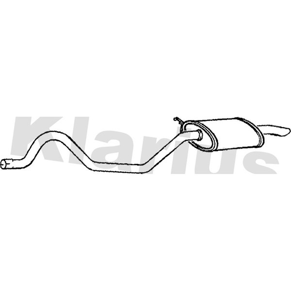 Bakre ljuddämpare Klarius 260653 Klarius