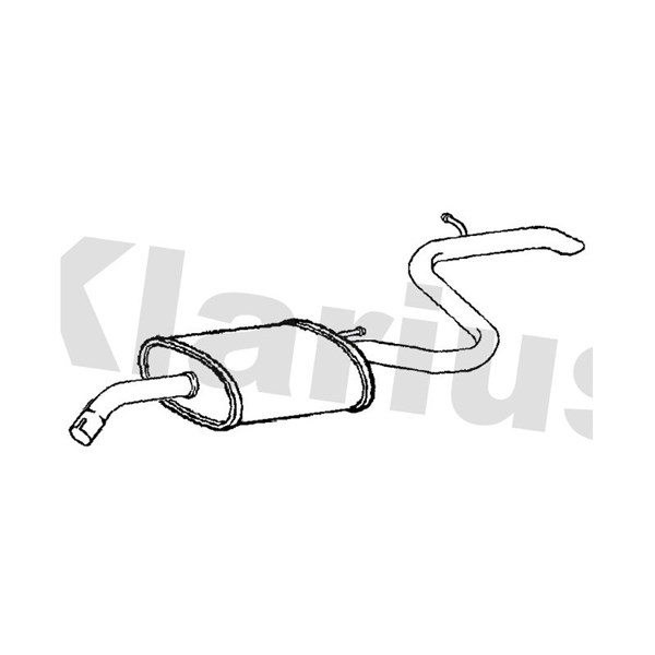 Bakre ljuddämpare Klarius 261190 Klarius