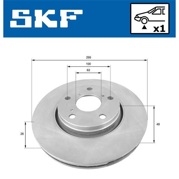 Bromsskiva Ventilerad, Framaxel Skf VKBD 80078 V1 SKF Bromsskiva Ventilerad, Framaxel Skf VKBD 80078 V1 SKF