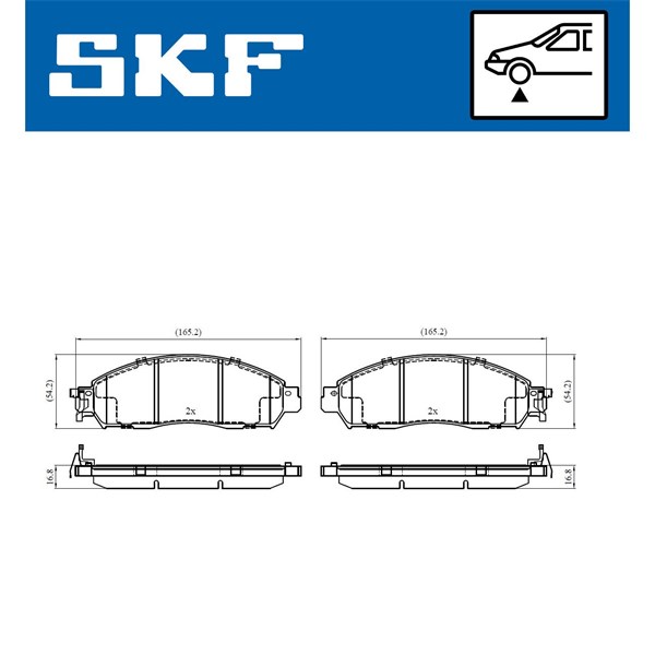 Bromsbeläggsats, Framaxel Skf VKBP 80339 SKF