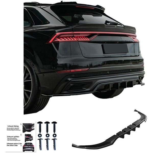 Bakre stötfångarkjol Audi Q8 S-Line MK1 2018-2023 Oneway OW RS110 OneWay
