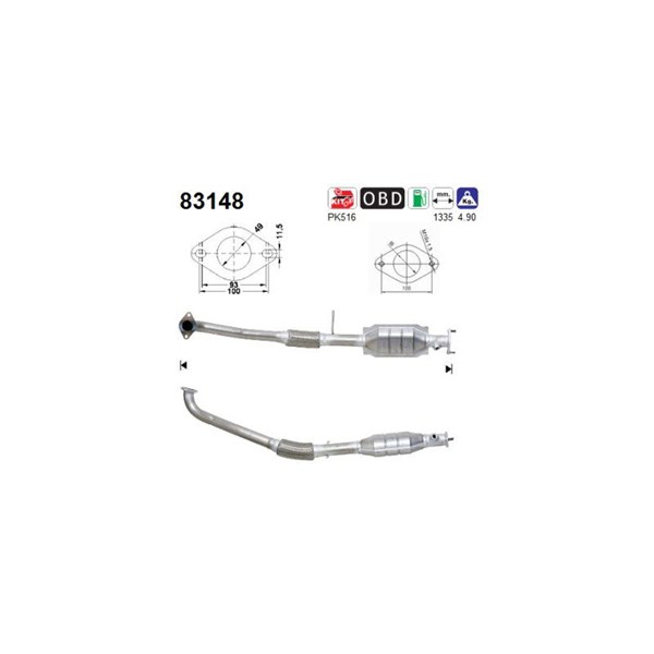 Katalysator, Bak As 83148 AS