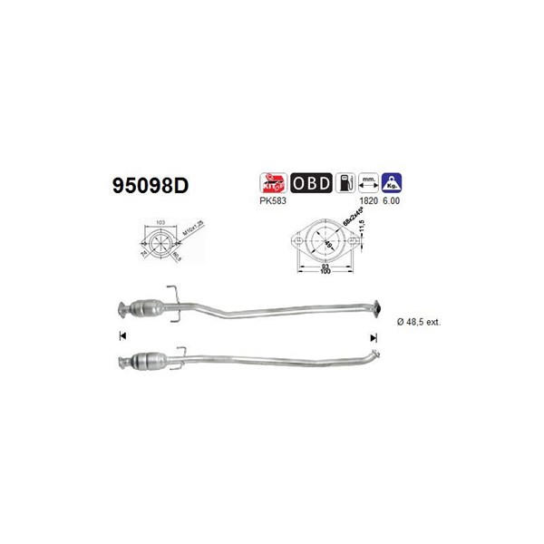 Katalysator, Bak As 95098D AS
