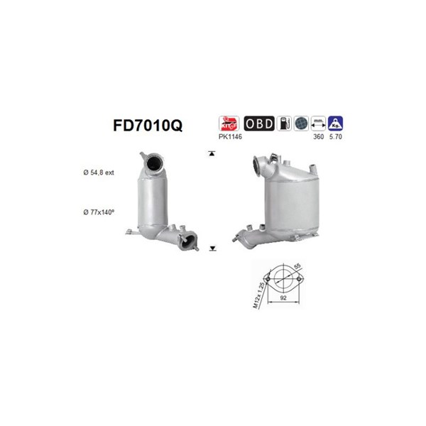 Dieselpartikelfilter As FD7010Q AS