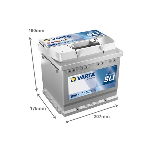 STARTBATTERI VARTA DYN SLI B20 12V 45AH 400A 12V VARTA VARTA