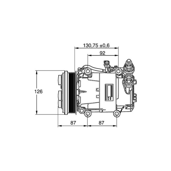 Kompressor, klimatanläggning 12V Mahle ACP 54 000P MAHLE