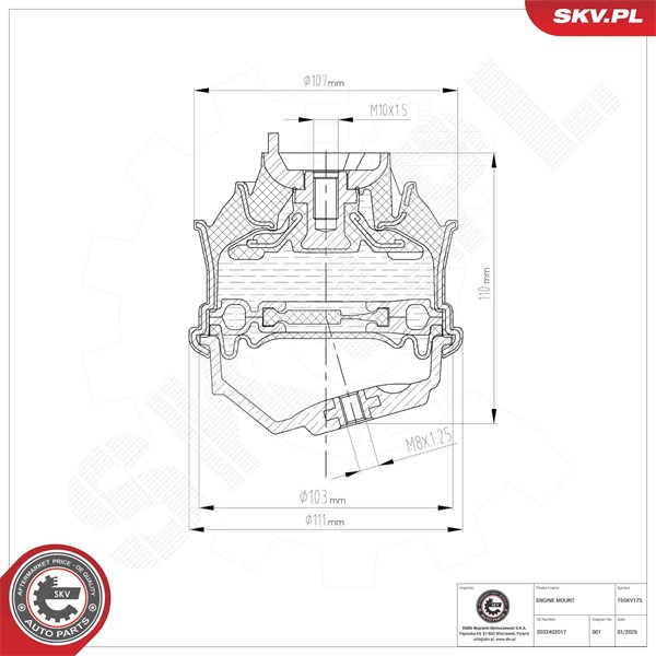 Motorkudde, Fram Esen skv 75SKV175 ESEN SKV