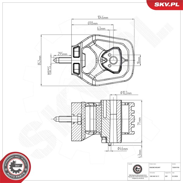 Motorkudde, Fram Esen skv 75SKV193 ESEN SKV