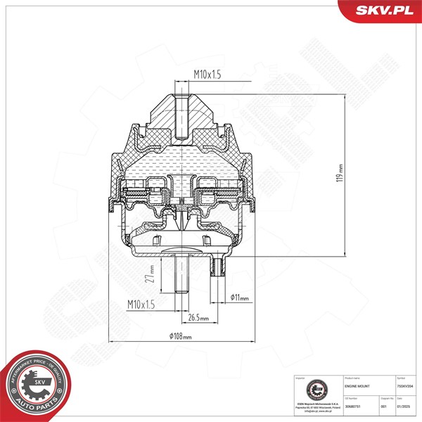 Motorkudde, Fram Esen skv 75SKV204 ESEN SKV