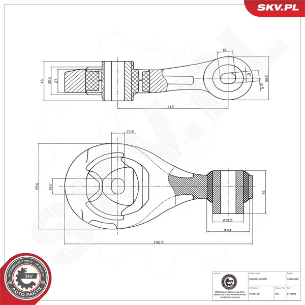 Motorkudde, Nedre Esen skv 75SKV333 ESEN SKV