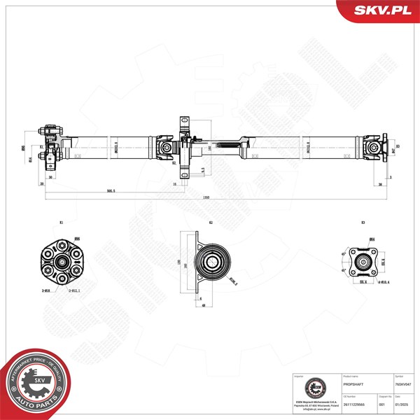 Drivaxel, Bakaxel, Bak Esen skv 76SKV047 ESEN SKV
