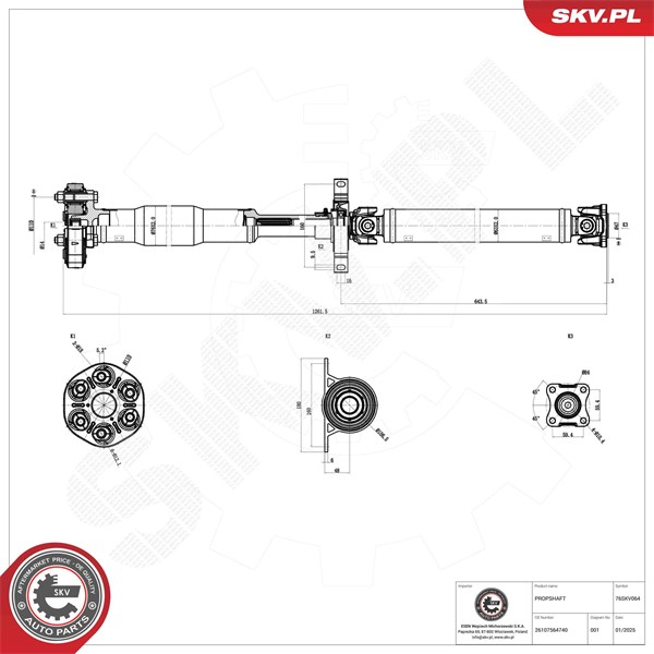 Drivaxel, Bakaxel, Bak Esen skv 76SKV064 ESEN SKV