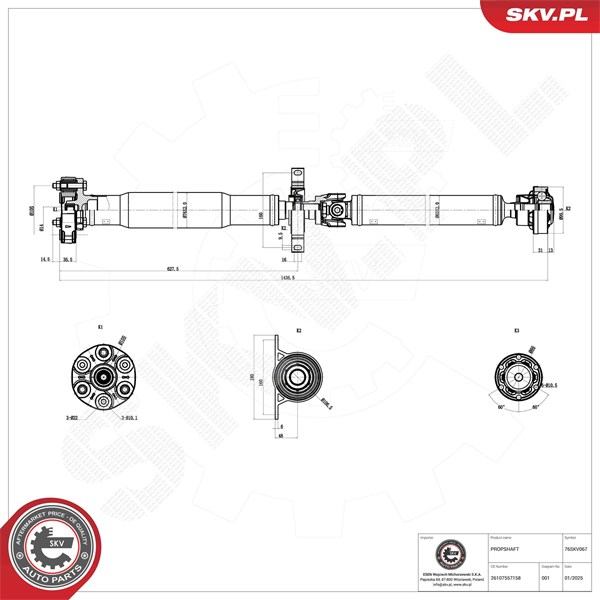 Drivaxel, Bakaxel, Bak Esen skv 76SKV067 ESEN SKV