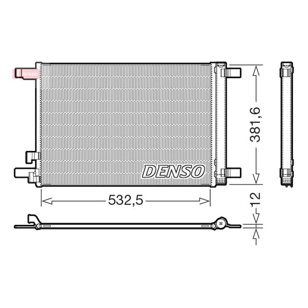 Kondensor, klimatanläggning Denso DCN02048 DENSO