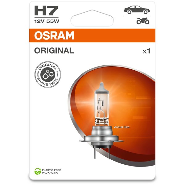 Glödlampa, fjärrstrålkastare 12V Osram 64210-1BL OSRAM