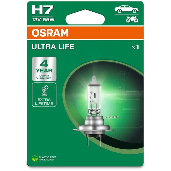 Glödlampa, fjärrstrålkastare 12V Osram 64210ULT-1BL OSRAM Glödlampa, fjärrstrålkastare 12V Osram 64210ULT-1BL OSRAM