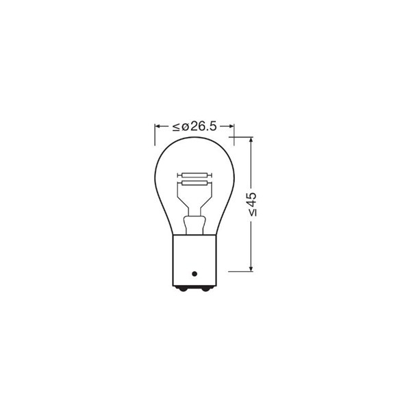 Glödlampa, bromsljus, bakljus 12V Osram 7225-2BL OSRAM