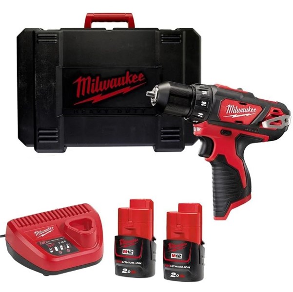 M12 Skruvdragare 12V 2x2.0Ah + Laddare & Väska MILWAUKEE MILWAUKEE
