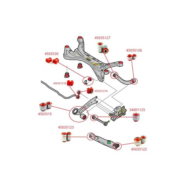 Bussning, stabilisatorkopplingsstång, Bakaxel Bussning, stabilisatorkopplingsstång, Bakaxel