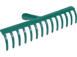 Räfsa stål 34 cm, 14 tänder utan skaft FLO Flo