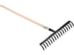 Räfsa 16 tänder med skaft FLO Flo