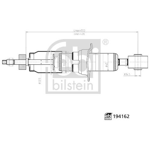 Stötdämpare, framaxel höger, framaxel vänster FEBI BILSTEIN FEBI BILSTEIN