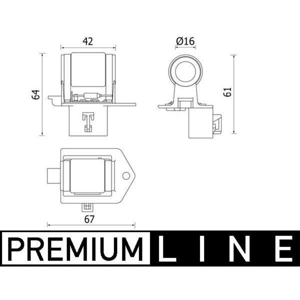 Förkopplingsmotstånd, Elmotor-kylfläkt MAHLE MAHLE