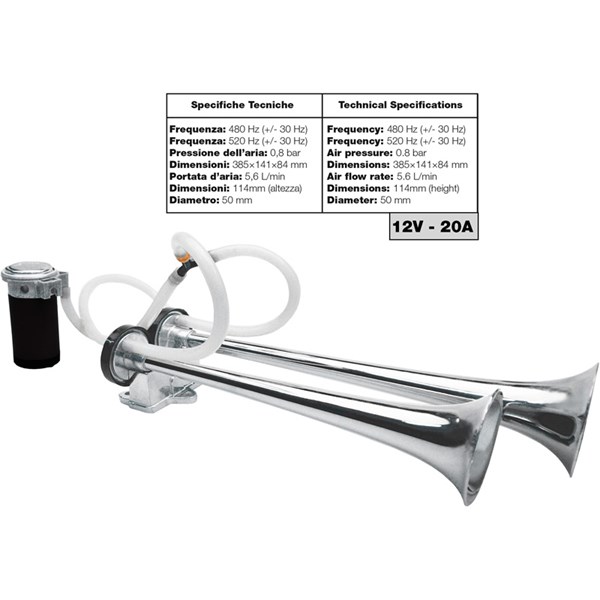 Lufttuta Simoni Racing 1-ton Buss 12V 118dB – Aluminium SIMONI RA Simoni Racing