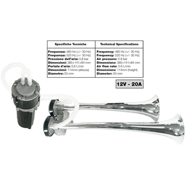 Lufttuta Simoni Racing 2-ton Lastbil 12V 118dB Aluminium SIMONI R Simoni Racing Lufttuta Simoni Racing 2-ton Lastbil 12V 118dB Aluminium SIMONI R Simoni Racing