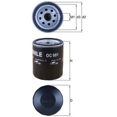 Oljefilter MAHLE MAHLE