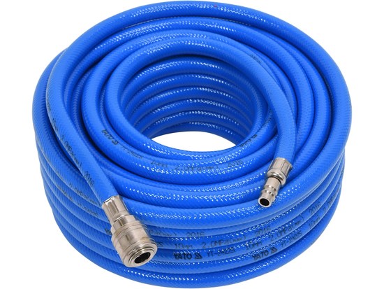 PVC-luftslang med koppling 10 mm × 20 m – blå YATO Yato