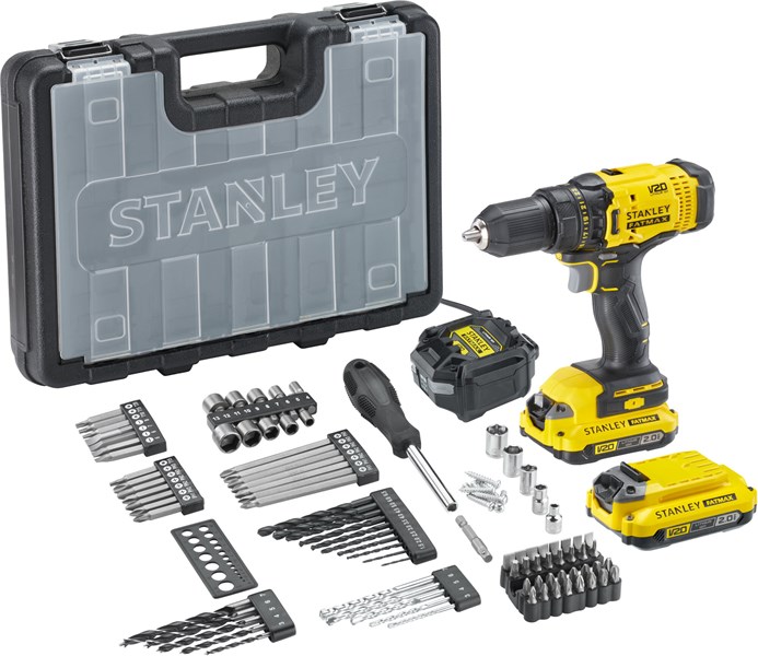 Borr-/skruvdragare FATMAX med 2 batterier 20V 2Ah STANLEY Stanley