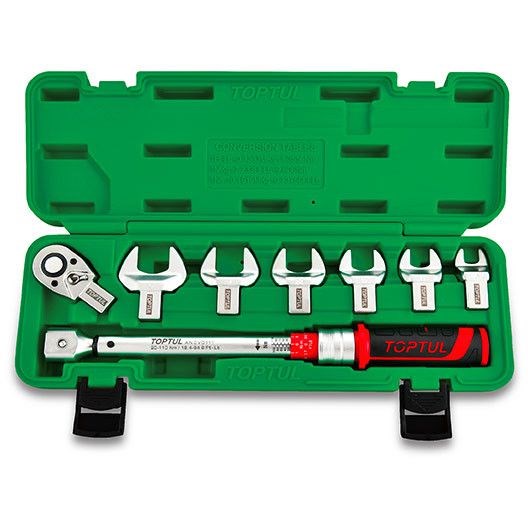 Momentnyckelsats utbytbara huvuden TOPTUL Toptul