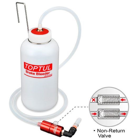 Luftningsverktyg bromsok med uppsamlare TOPTUL Toptul